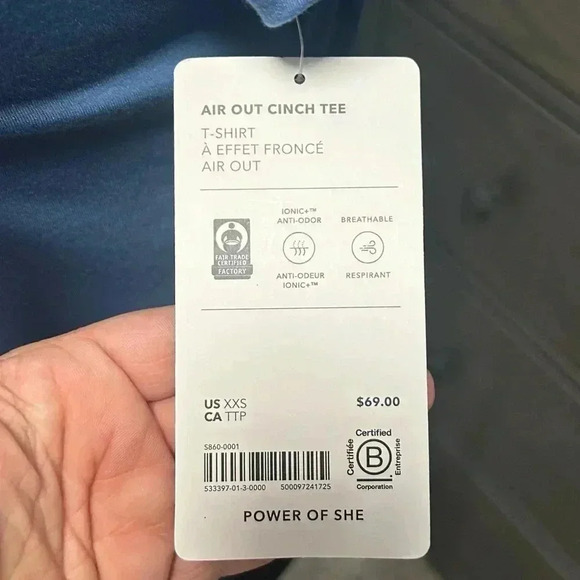 Athleta - Air Out  Cinch Tee - Picture 6 of 8